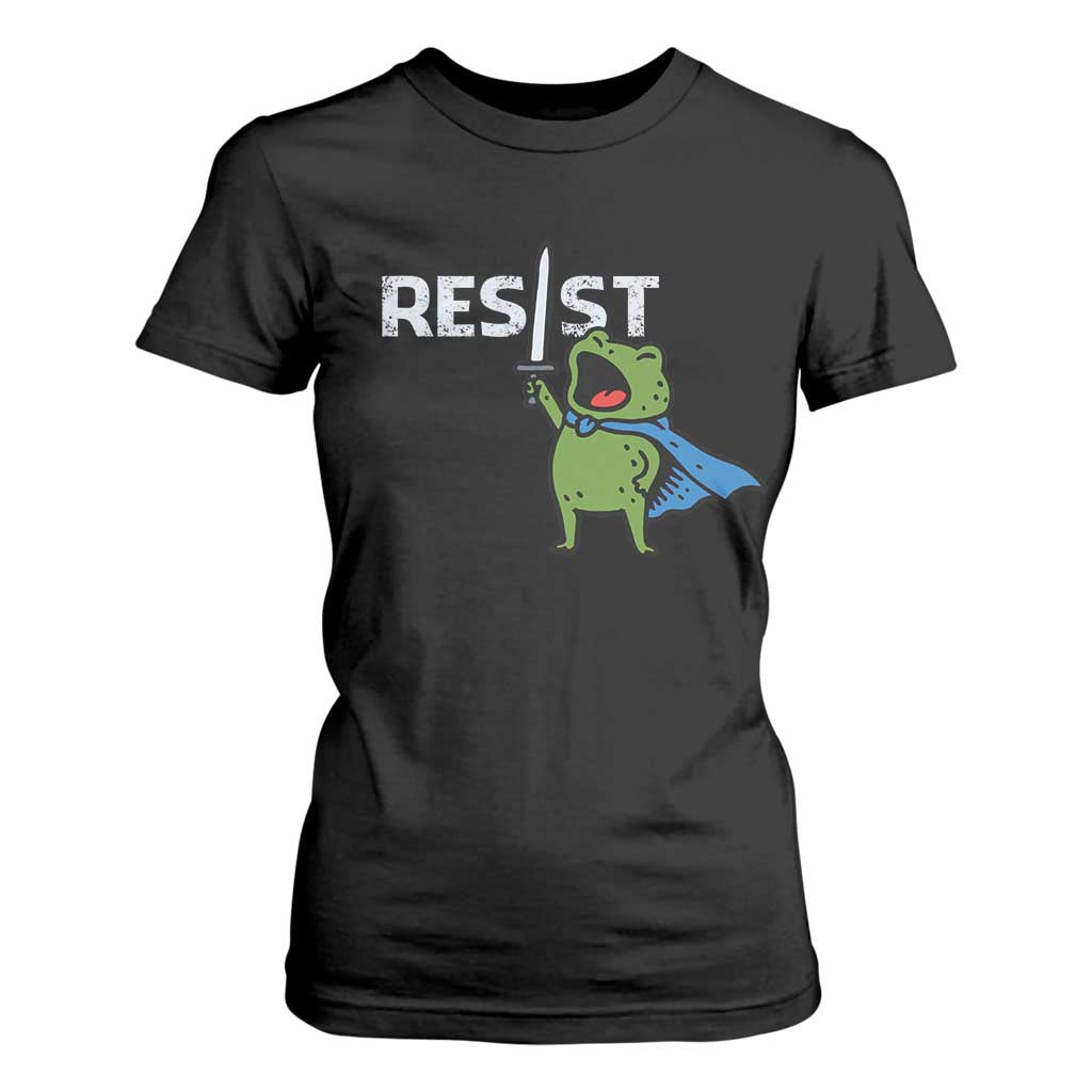 Resist Frog Warrior T Shirt For Women Funny Rebel Meme Gift TS12 Black Print Your Wear