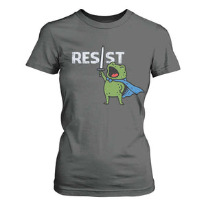 Resist Frog Warrior T Shirt For Women Funny Rebel Meme Gift TS12 Dark Heather Print Your Wear