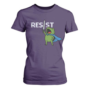 Resist Frog Warrior T Shirt For Women Funny Rebel Meme Gift TS12 Purple Print Your Wear