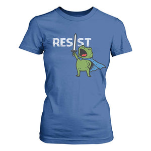 Resist Frog Warrior T Shirt For Women Funny Rebel Meme Gift TS12 Royal Blue Print Your Wear