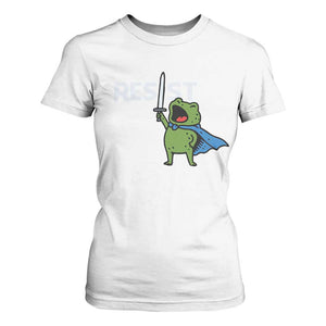 Resist Frog Warrior T Shirt For Women Funny Rebel Meme Gift TS12 White Print Your Wear