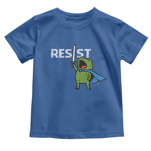 Resist Frog Warrior Toddler T Shirt Funny Rebel Meme Gift TS12 Royal Blue Print Your Wear