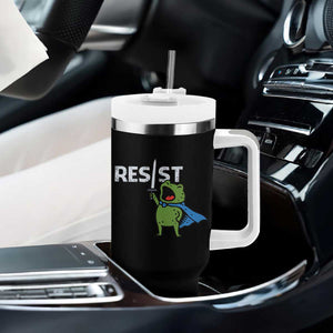 Resist Frog Warrior Tumbler With Handle Funny Rebel Meme Gift TS12 Print Your Wear
