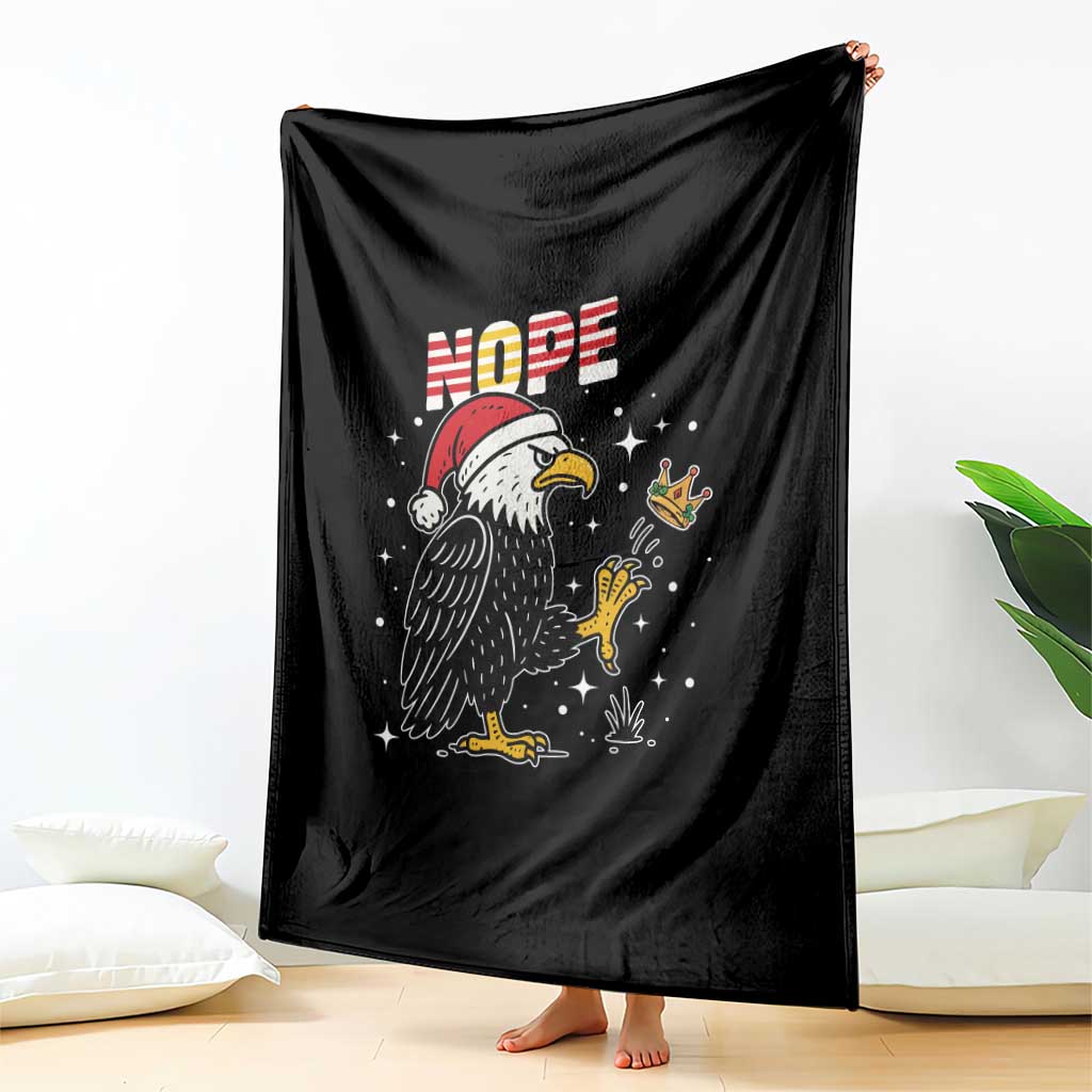 Funny Eagle No Kings In America Christmas 2025 Throw Blanket TS12 Print Your Wear