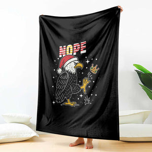 Funny Eagle No Kings In America Christmas 2025 Throw Blanket - Print Your Wear
