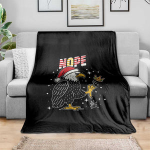 Funny Eagle No Kings In America Christmas 2025 Throw Blanket - Print Your Wear