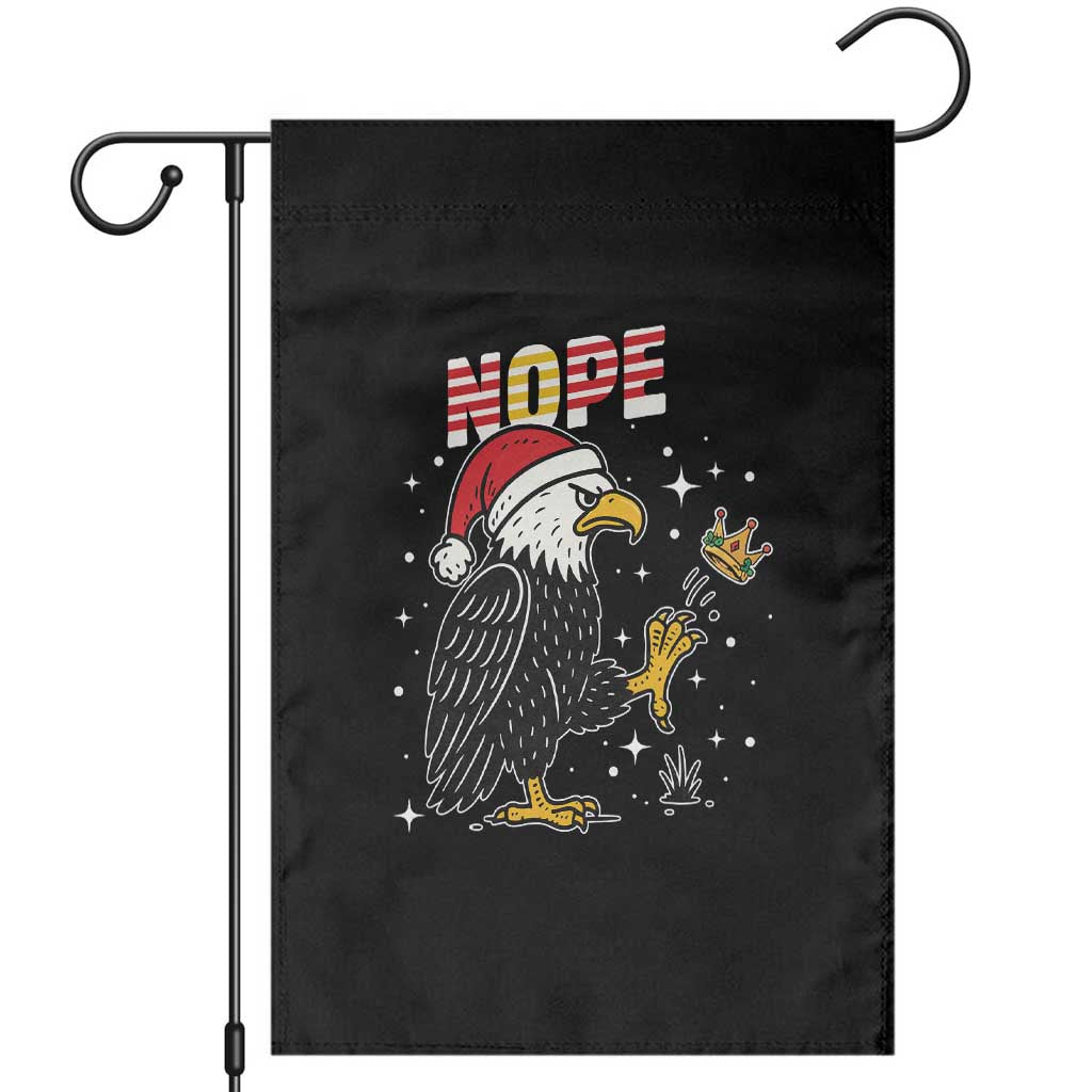 Funny Eagle No Kings In America Christmas 2025 Garden Flag TS12 Black Print Your Wear