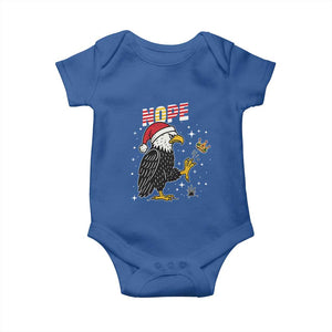 Funny Eagle No Kings In America Christmas 2025 Baby Onesie TS12 Royal Blue Print Your Wear