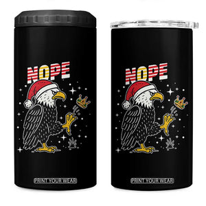 Funny Eagle No Kings In America Christmas 2025 4 in 1 Can Cooler Tumbler - Print Your Wear