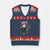 Funny Eagle No Kings In America Xmas 2025 V-Neck Knit Sweater Vest - Print Your Wear