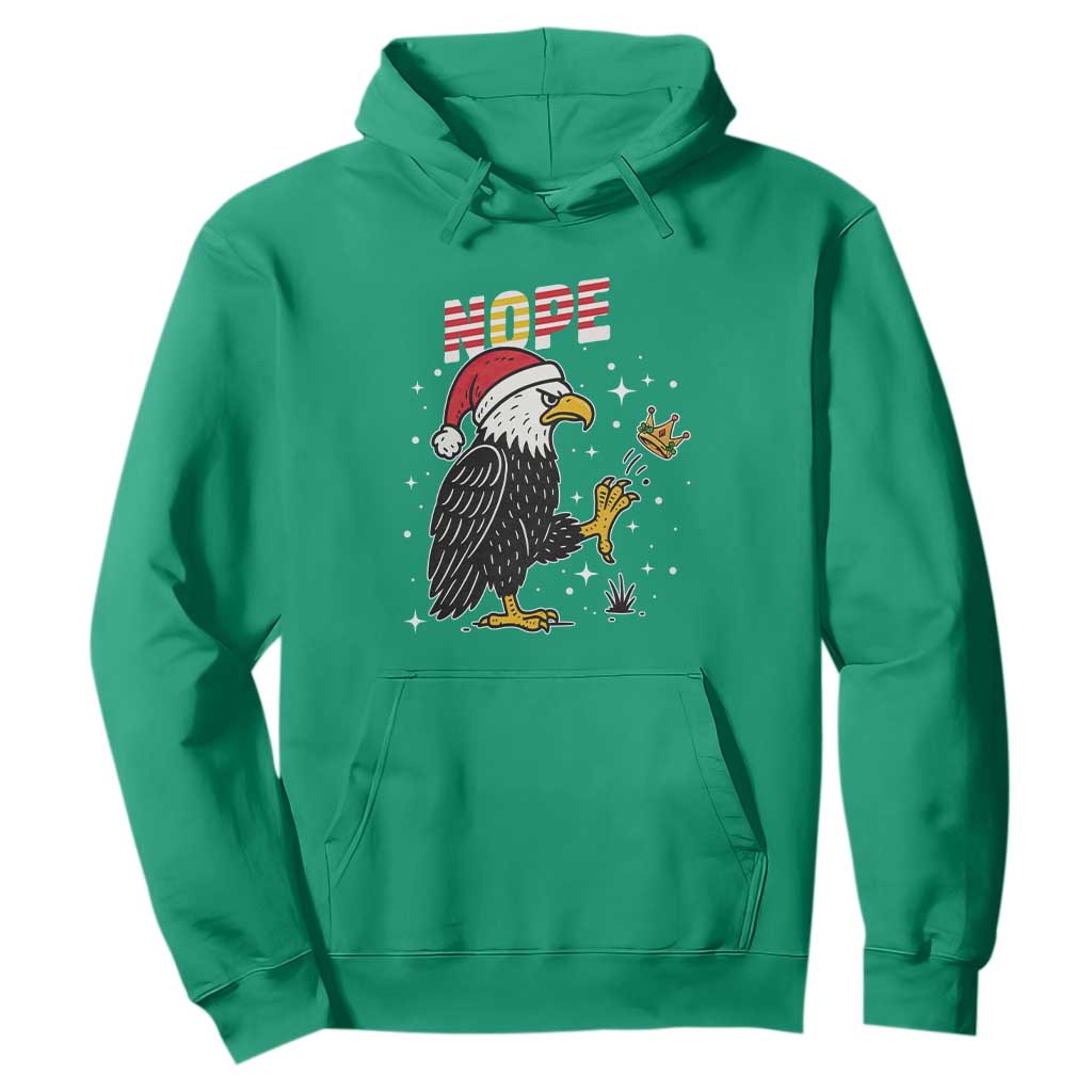 Funny Eagle No Kings In America Christmas 2025 Hoodie TS12 Irish Green Print Your Wear