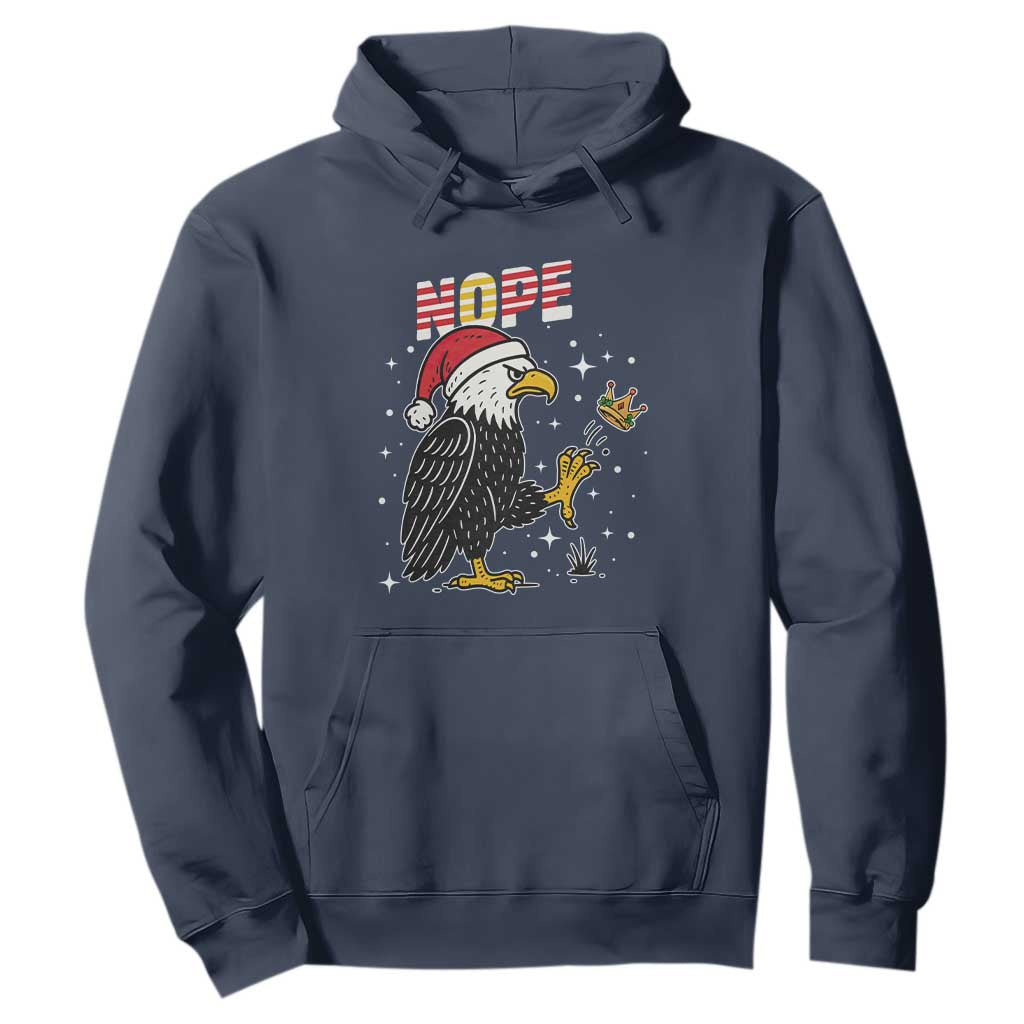 Funny Eagle No Kings In America Christmas 2025 Hoodie TS12 Navy Print Your Wear