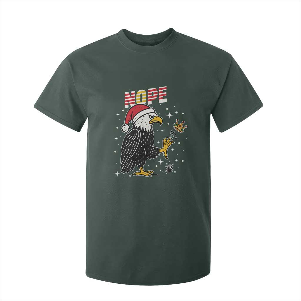 Funny Eagle No Kings In America Christmas 2025 T Shirt For Kid TS12 Dark Forest Green Print Your Wear