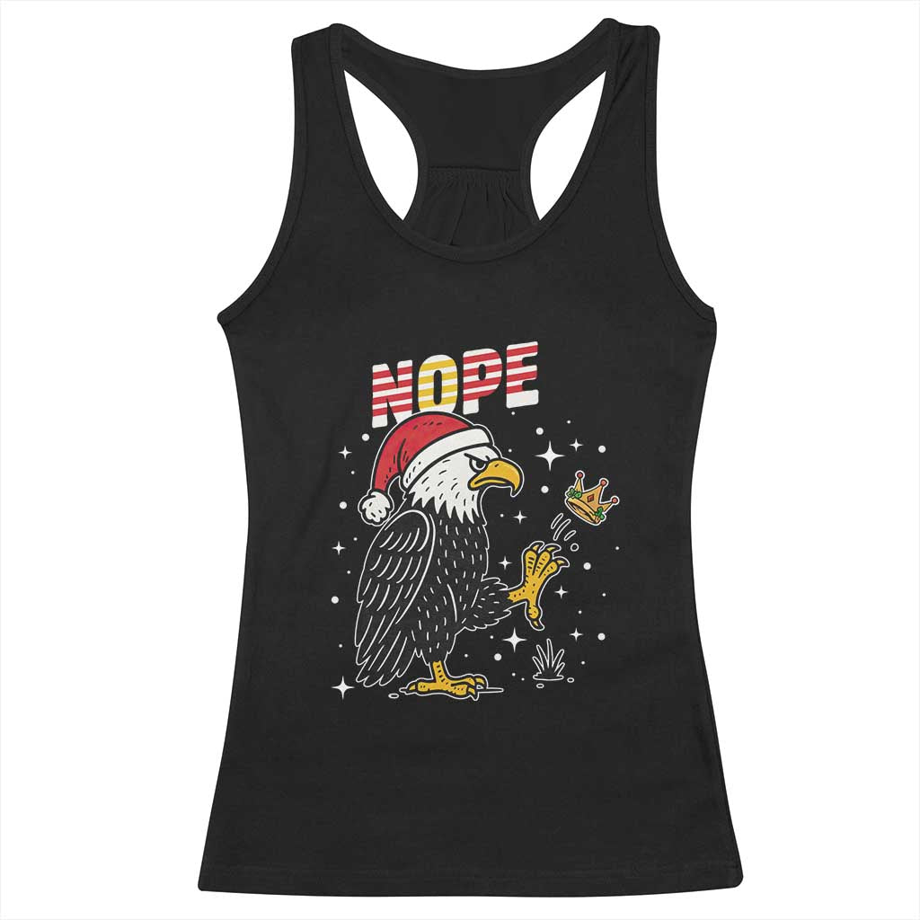 Funny Eagle No Kings In America Christmas 2025 Racerback Tank Top - Print Your Wear