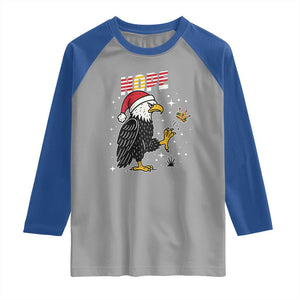 Funny Eagle No Kings In America Christmas 2025 Raglan Shirt TS12 Sport Gray Royal Print Your Wear