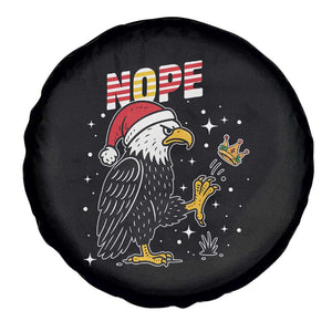Funny Eagle No Kings In America Christmas 2025 Spare Tire Cover - Print Your Wear