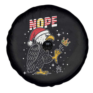 Funny Eagle No Kings In America Christmas 2025 Spare Tire Cover - Print Your Wear