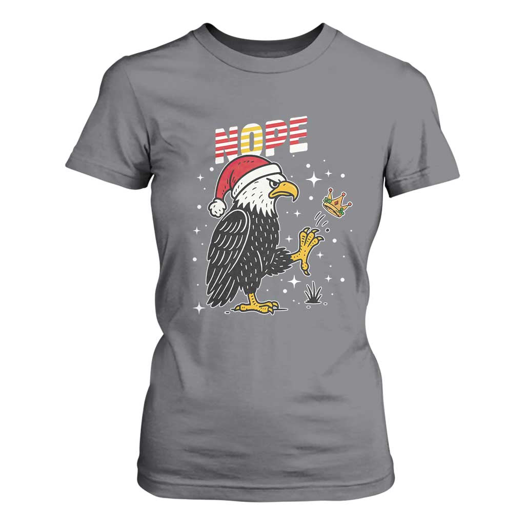 Funny Eagle No Kings In America Christmas 2025 T Shirt For Women TS12 Charcoal Print Your Wear
