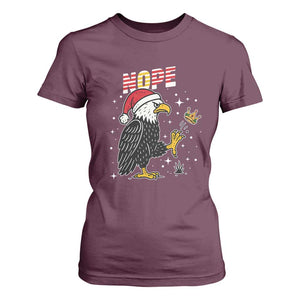 Funny Eagle No Kings In America Christmas 2025 T Shirt For Women TS12 Maroon Print Your Wear