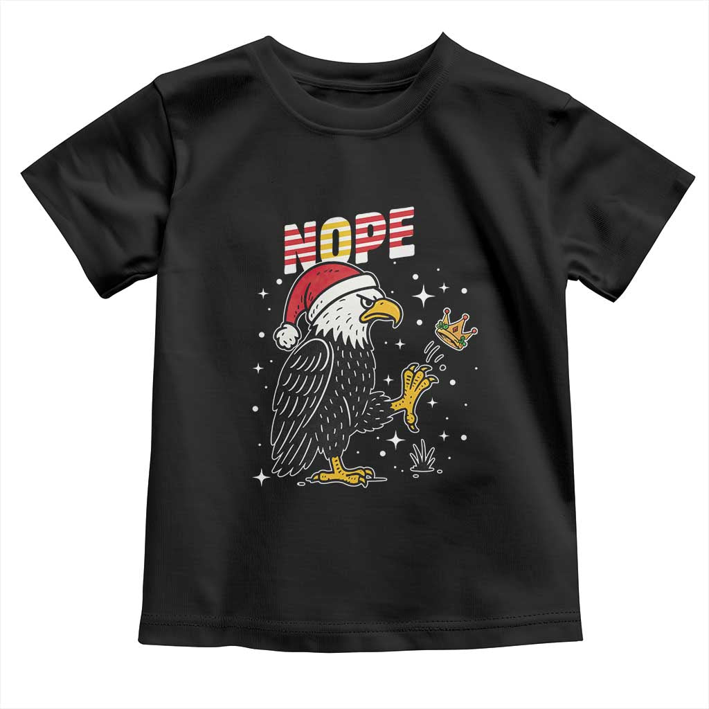 Funny Eagle No Kings In America Christmas 2025 Toddler T Shirt TS12 Black Print Your Wear