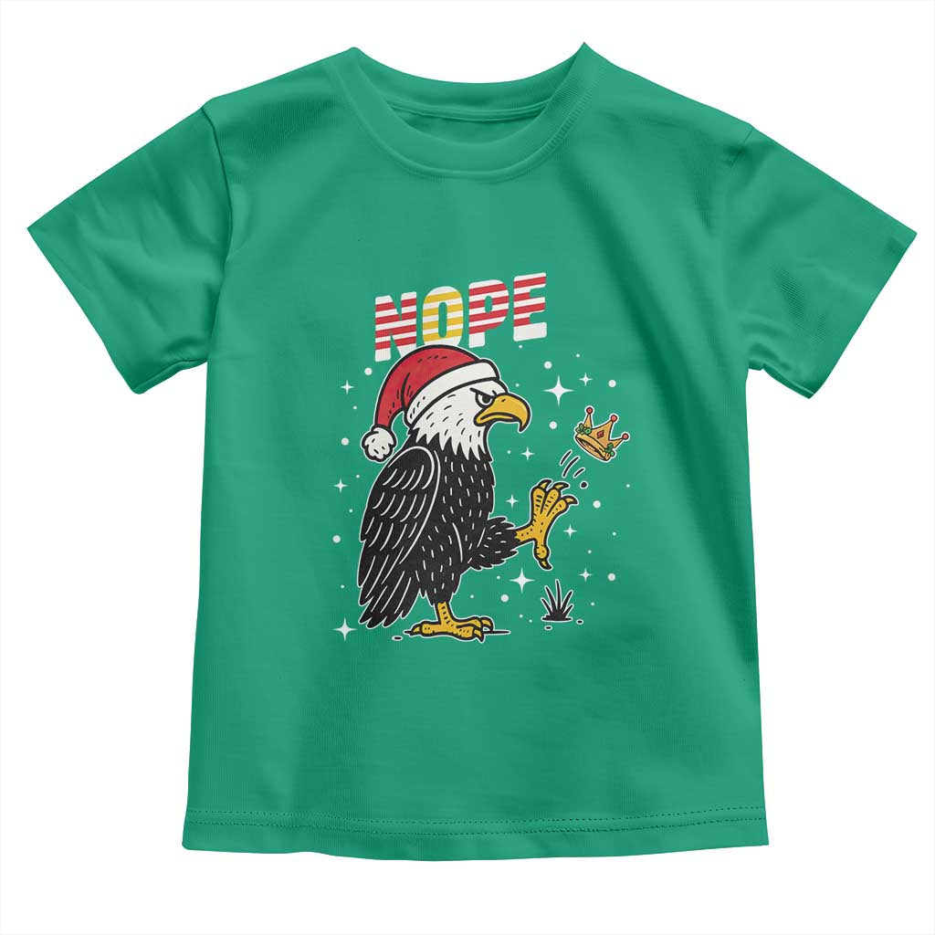 Funny Eagle No Kings In America Christmas 2025 Toddler T Shirt TS12 Irish Green Print Your Wear
