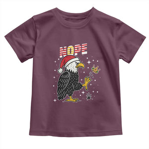 Funny Eagle No Kings In America Christmas 2025 Toddler T Shirt TS12 Maroon Print Your Wear