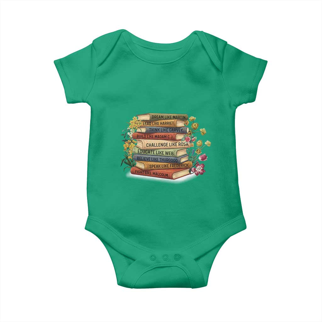 Black History Leaders Book Baby Onesie African American Teachers TS12 Irish Green Print Your Wear