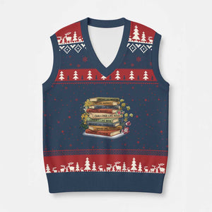 Black History Leaders Book V-Neck Knit Sweater Vest African American Teachers TS12 Navy Red Print Your Wear