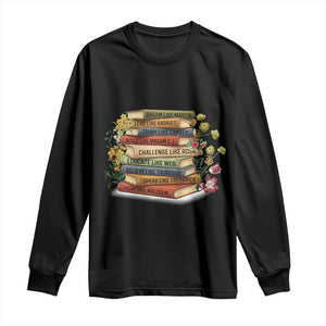 Black History Leaders Book Long Sleeve Shirt African American Teachers TS12 Black Print Your Wear