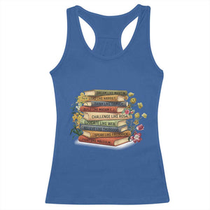 Black History Leaders Book Racerback Tank Top African American Teachers TS12 Royal Blue Print Your Wear