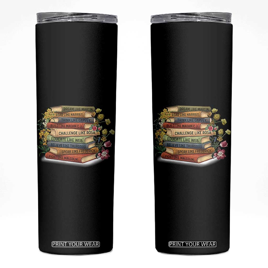 Black History Leaders Book Skinny Tumbler African American Teachers TS12 Black Print Your Wear