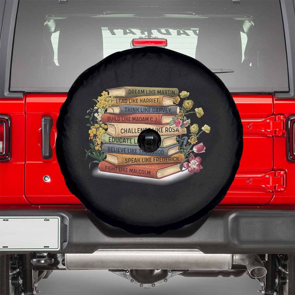 Black History Leaders Book Spare Tire Cover African American Teachers TS12 Black Print Your Wear
