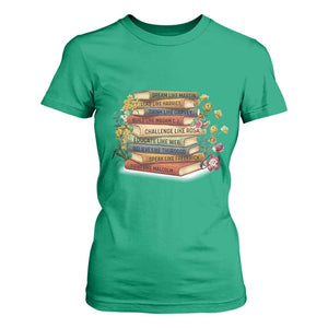 Black History Leaders Book T Shirt For Women African American Teachers TS12 Irish Green Print Your Wear