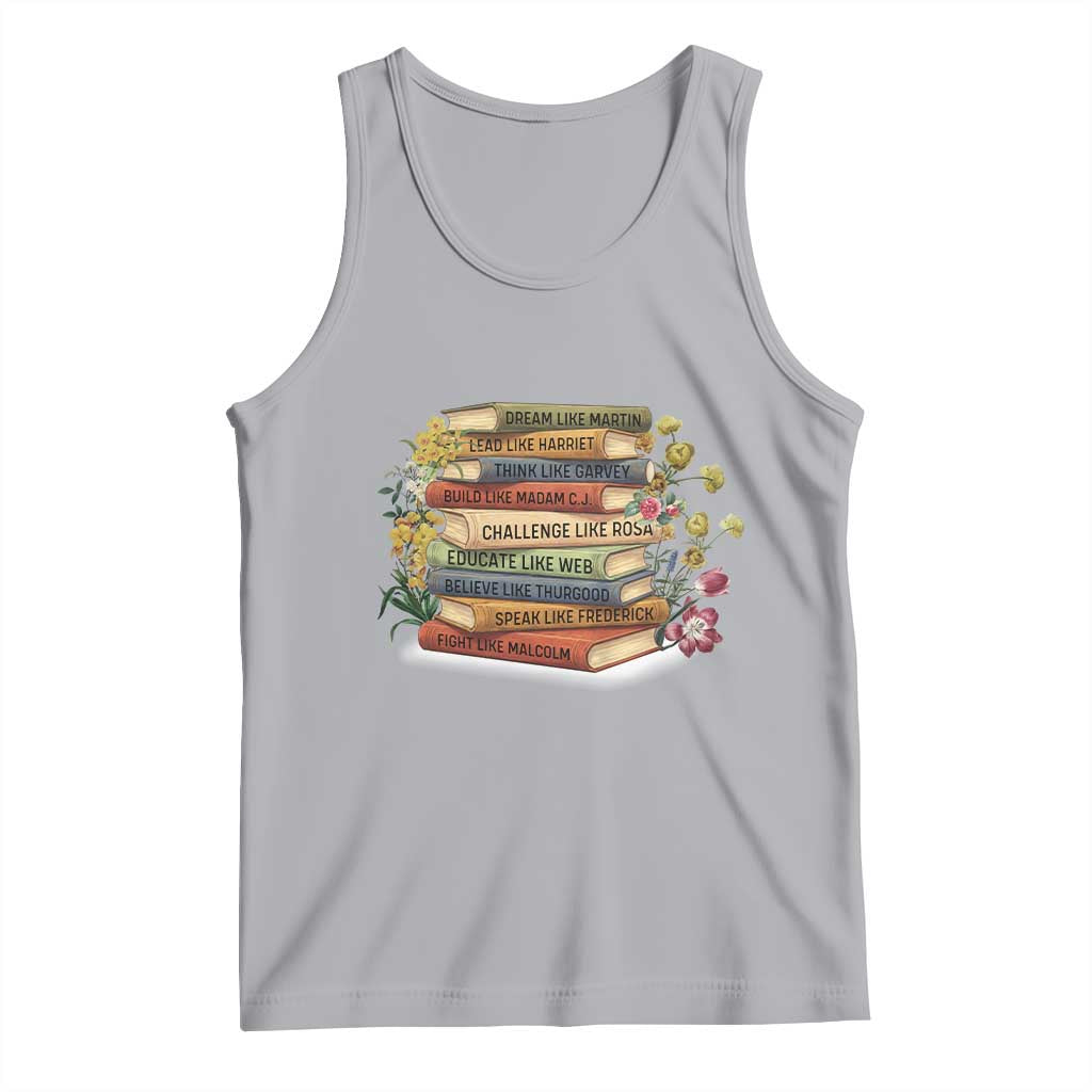 Black History Leaders Book Tank Top African American Teachers TS12 Athletic Heather Print Your Wear