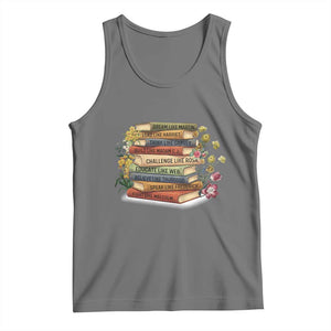 Black History Leaders Book Tank Top African American Teachers TS12 Black Heather Print Your Wear