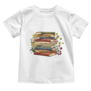 Black History Leaders Book Toddler T Shirt African American Teachers TS12 White Print Your Wear