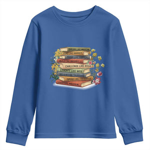 Black History Leaders Book Youth Sweatshirt African American Teachers TS12 Royal Blue Print Your Wear