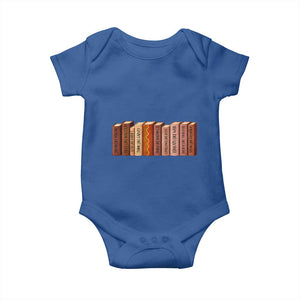 African American Teachers Gift Baby Onesie Black History Leaders Book TS12 Royal Blue Print Your Wear