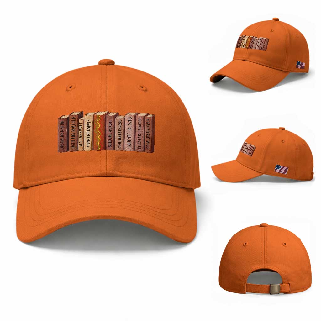 African American Teachers Gift Baseball Cap Black History Leaders Book TS12 Baseball Cap Universal Fit Orange Print Your Wear