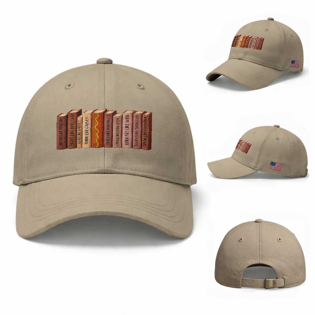 African American Teachers Gift Baseball Cap Black History Leaders Book TS12 Baseball Cap Universal Fit Khaki Print Your Wear