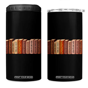 African American Teachers Gift 4 in 1 Can Cooler Tumbler Black History Leaders Book TS12 One Size: 16 oz Black Print Your Wear