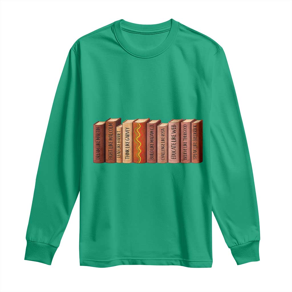 African American Teachers Gift Long Sleeve Shirt Black History Leaders Book TS12 Irish Green Print Your Wear