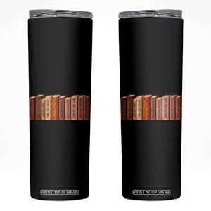 African American Teachers Gift Skinny Tumbler Black History Leaders Book TS12 Black Print Your Wear