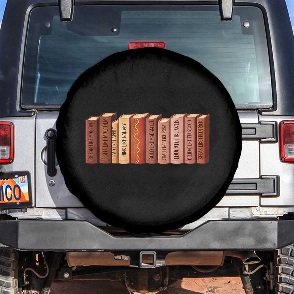 African American Teachers Gift Spare Tire Cover Black History Leaders Book TS12 No hole Black Print Your Wear