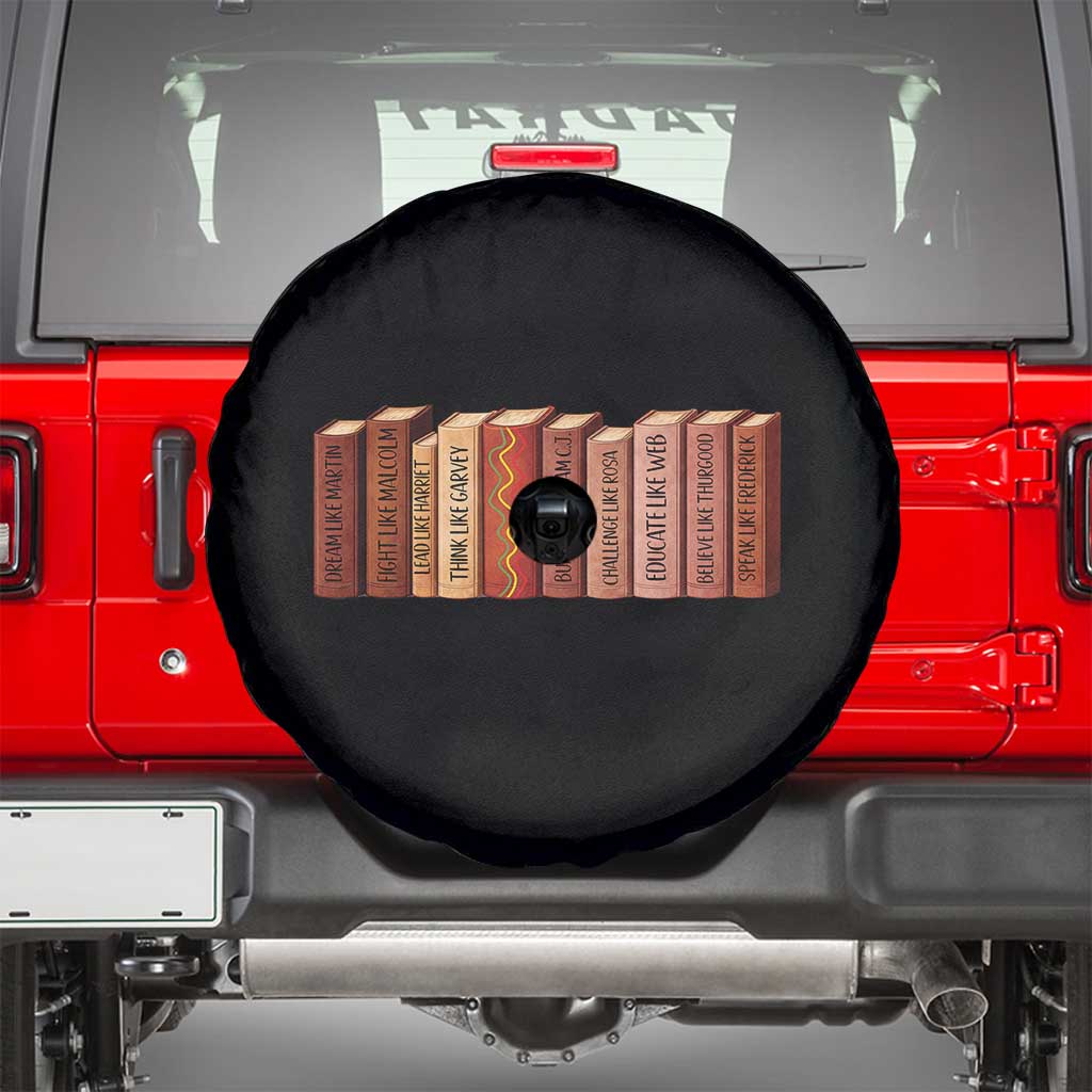 African American Teachers Gift Spare Tire Cover Black History Leaders Book TS12 Black Print Your Wear