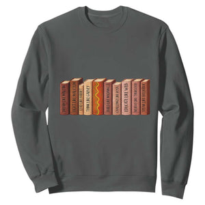 African American Teachers Gift Sweatshirt Black History Leaders Book TS12 Dark Heather Print Your Wear