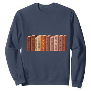 African American Teachers Gift Sweatshirt Black History Leaders Book TS12 Navy Print Your Wear