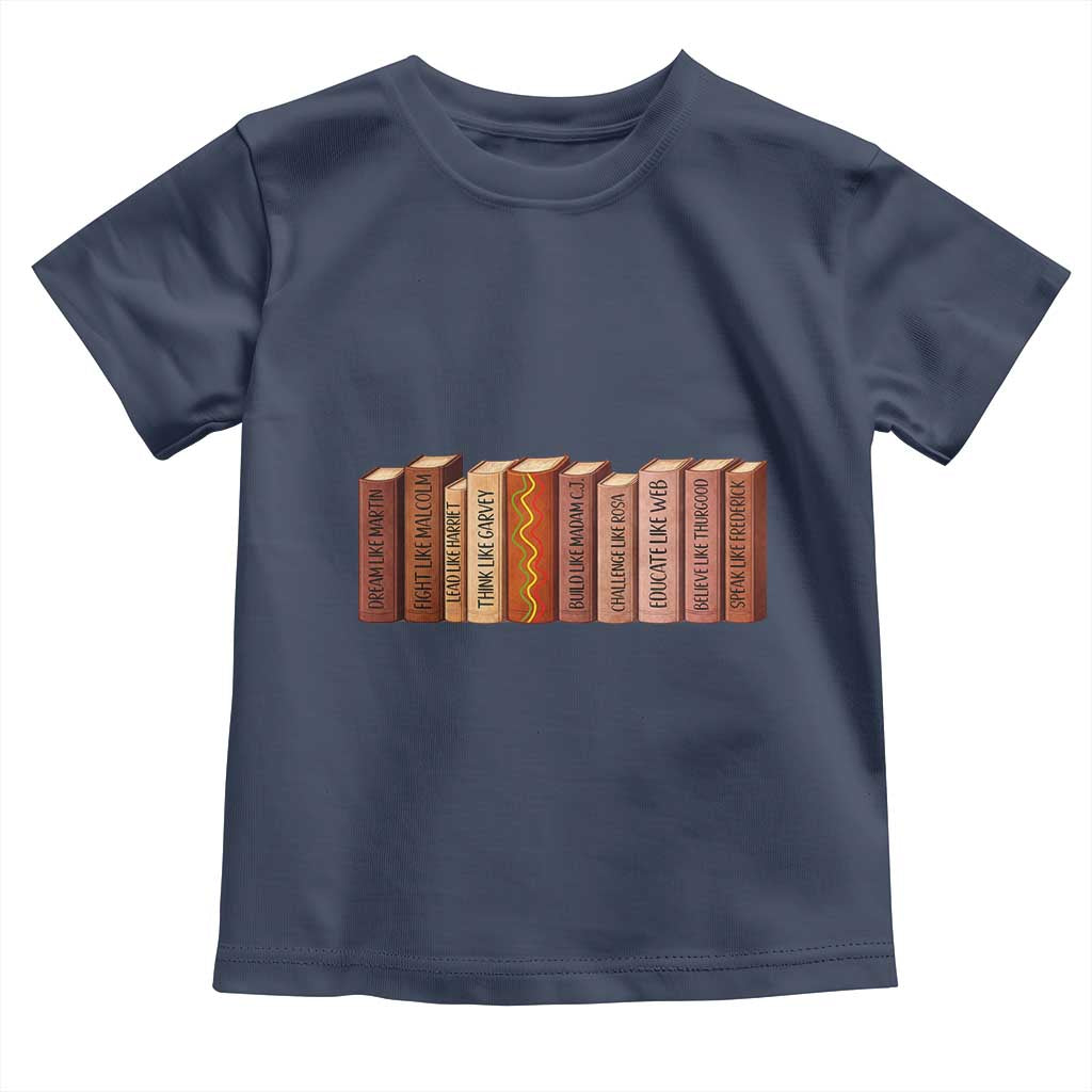 African American Teachers Gift Toddler T Shirt Black History Leaders Book TS12 Navy Print Your Wear
