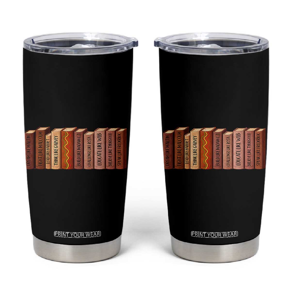 African American Teachers Gift Tumbler Cup Black History Leaders Book TS12 Black Print Your Wear