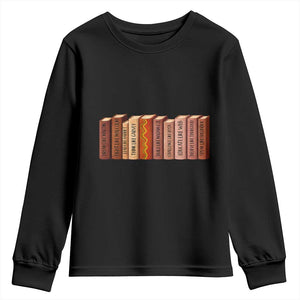 African American Teachers Gift Youth Sweatshirt Black History Leaders Book TS12 Black Print Your Wear